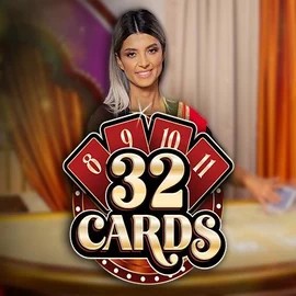 Official Live Casino logo: 32 Cards by Ezugi at Carlospin Casino