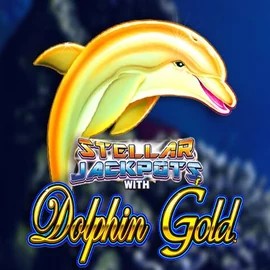 Dolphin Gold with Stellar Jackpots slot logo by Lightning Box Game at Carlospin Casino
